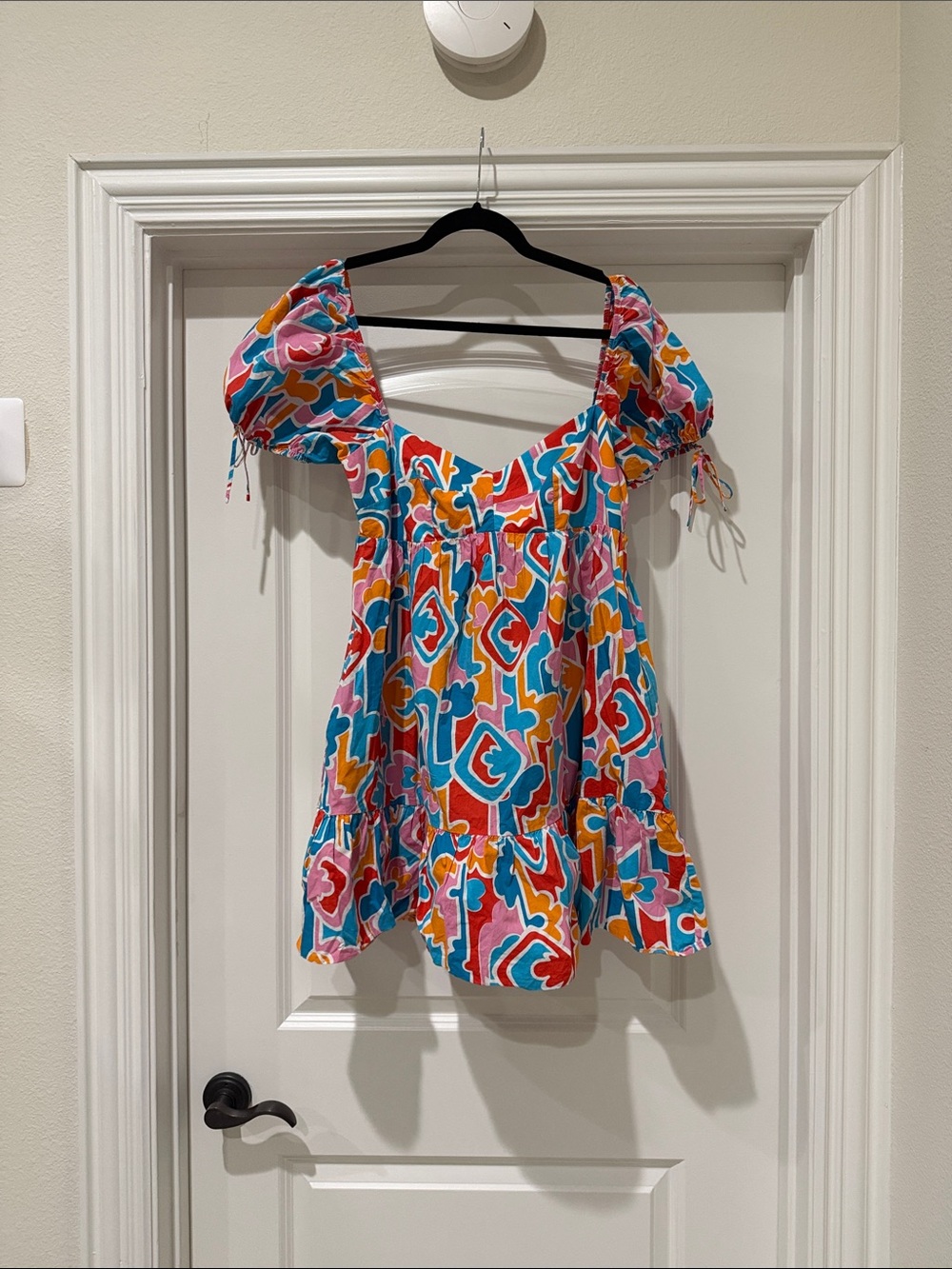Multicolor Floral Puff-Sleeve Women's Top